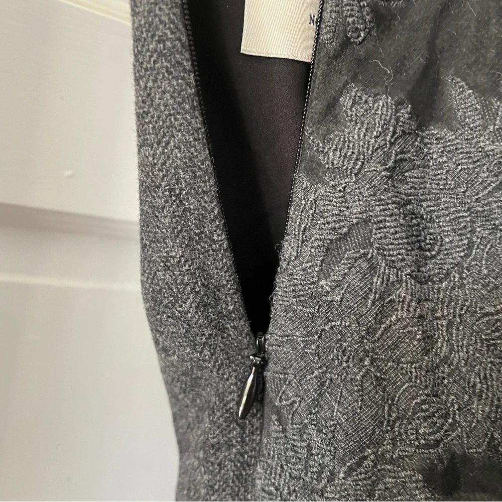 Sea New York Dark Grey Pencil Skirt Damask Lace Size XS